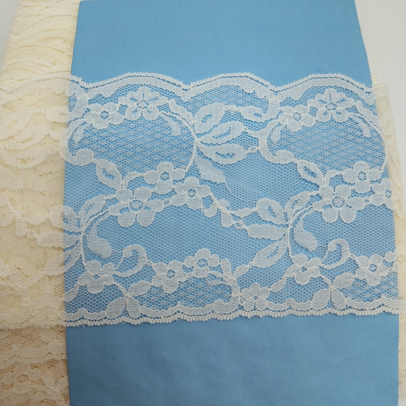 Vintage French Calais Leavers Lace 14-Yards 3.75in Bridal Couture Scalloped - Picture 6 of 6